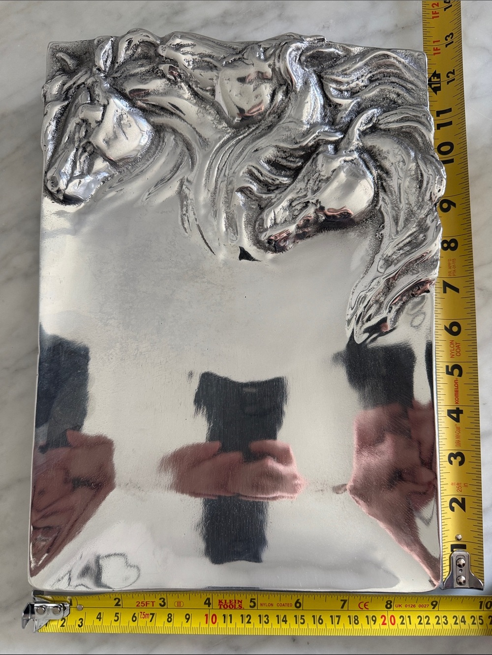 Vintage High Polished Pewter Tray by artist Beverly Zimmer - Picture 3 of 3